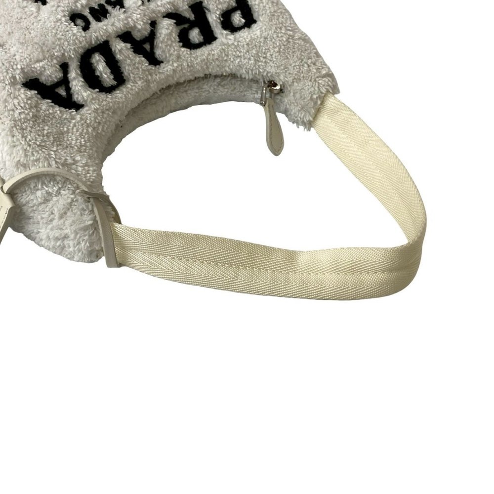 Prada Terry Mini Triangle Logo Hardware Pile Hand… - image 4
